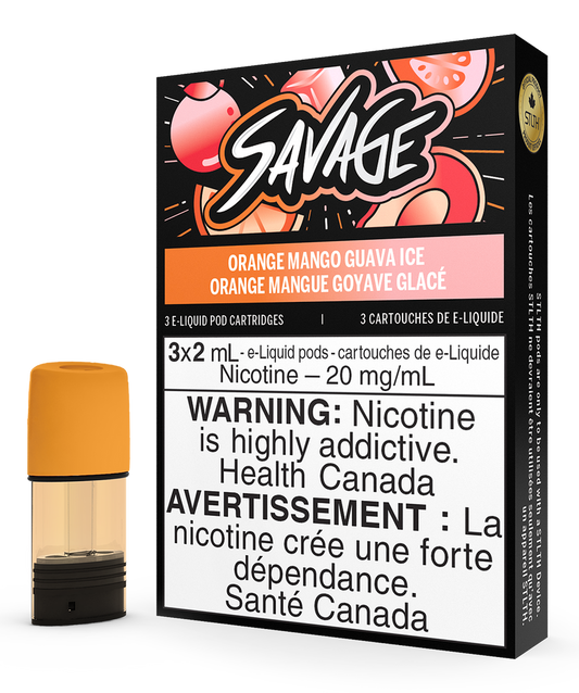 STLTH SAVAGE POD PACK - ORANGE MANGO GUAVA ICE