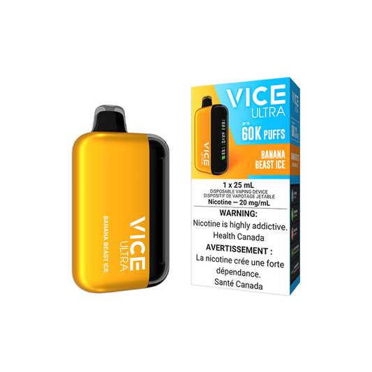 VICE ULTRA 60K PUFFS DISPOSABLE - BANANA BEAST ICE